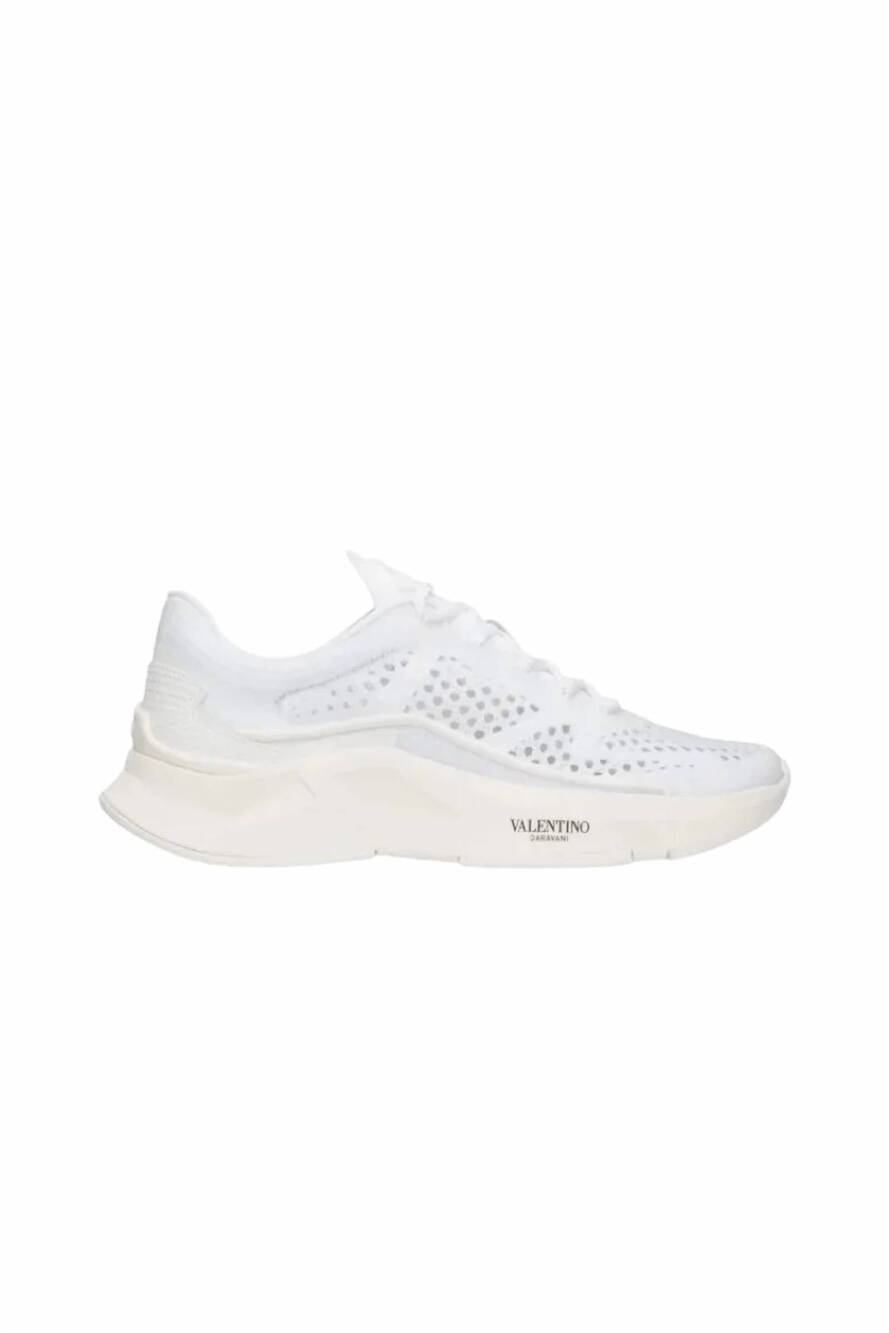 NEW VALENTINO GARAVANI women's true actress mesh sneakers in white